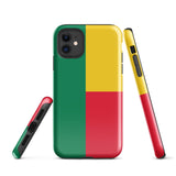 Funda para iPhone 15, 14, 13, 12, 11 Pro Max Plus Mini con bandera de Benín, regalo de recuerdo de viaje