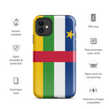 Funda para iPhone 15, 14, 13, 12, 11 Pro Max Plus Mini con bandera de la República Centroafricana, regalo de recuerdo de viaje