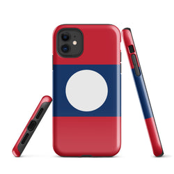 Funda para iPhone 15, 14, 13, 12, 11 Pro Max Plus Mini con bandera de Laos, regalo de recuerdo de viaje