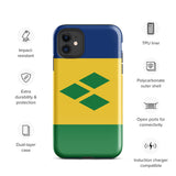 St. Vincent und die Grenadinen Flagge iPhone Hülle 15 14 13 12 11 Pro Max Plus Mini Geschenk Reise Souvenir