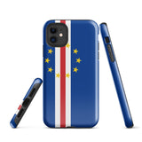 Cabo Verde Verdean Flagge iPhone Fall 15 14 13 12 11 Pro Max Plus Mini Geschenk Reise Souvenir