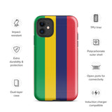 Funda para iPhone 15, 14, 13, 12, 11 Pro Max Plus Mini con bandera de Mauricio, regalo de recuerdo de viaje