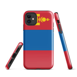 Funda para iPhone 15, 14, 13, 12, 11 Pro Max Plus Mini con bandera de Mongolia, regalo de recuerdo de viaje
