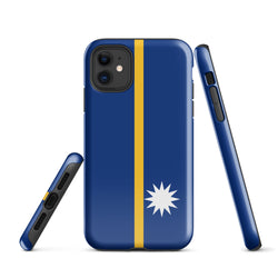 Funda para iPhone 15, 14, 13, 12, 11 Pro Max Plus Mini con la bandera de Nauru, regalo de recuerdo de viaje