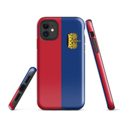 Liechtenstein Liechtensteiner Bandera iPhone Caso 15 14 13 12 11 Pro Max Plus Mini Regalo Recuerdo de viaje