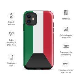 Funda para iPhone 15, 14, 13, 12, 11 Pro Max Plus Mini con bandera de Kuwait, regalo de recuerdo de viaje