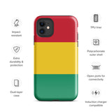 Funda para iPhone 15, 14, 13, 12, 11 Pro Max Plus Mini con bandera de Guinea, regalo de recuerdo de viaje