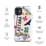 Funda para iPhone 15, 14, 13, 12, 11 Pro Max Plus Mini, regalo de recuerdo de viaje, bandera de Kazajstán de Astana