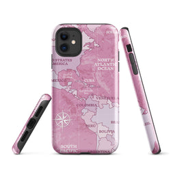 Mapa del mundo viajando por Sudamérica Funda para iPhone 15 14 13 12 11 Pro Max Plus Mini Regalo Recuerdo de viaje