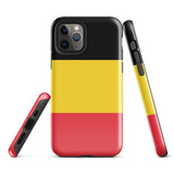 Funda para iPhone 15, 14, 13, 12 y 11 Pro Max Plus Mini con bandera belga Ideas para regalos Mapa del país Horizonte Regalo para ella Ideas para él Recuerdo de viaje
