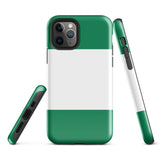 Funda para iPhone 15, 14, 13, 12 y 11 Pro Max Plus Mini con bandera de Nigeria Ideas para regalos Mapa del país Horizonte Regalo para ella Ideas para él Recuerdo de viaje