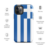 Funda para iPhone 15, 14, 13, 12, 11 Pro Max Plus Mini con bandera griega, regalo de recuerdo de viaje