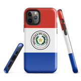 Funda para iPhone 15, 14, 13, 12 y 11 Pro Max Plus Mini con bandera de Paraguay Ideas para regalos Mapa del país Horizonte Regalo para ella Ideas para él Recuerdo de viaje