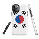 Funda para iPhone 15, 14, 13, 12 y 11 Pro Max Plus Mini con bandera de Corea del Sur Ideas para regalos Mapa del país Horizonte Regalo para ella Ideas para él Recuerdo de viaje
