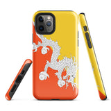 Funda para iPhone 15, 14, 13, 12, 11 Pro Max Plus Mini con bandera de Bután, regalo de recuerdo de viaje