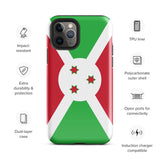 Funda para iPhone 15, 14, 13, 12, 11 Pro Max Plus Mini con bandera de Burundi, regalo de recuerdo de viaje