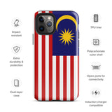 Funda para iPhone 15, 14, 13, 12, 11 Pro Max Plus Mini con bandera de Malasia, regalo de recuerdo de viaje