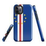 Cabo Verde Verdean Flagge iPhone Fall 15 14 13 12 11 Pro Max Plus Mini Geschenk Reise Souvenir