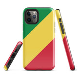 Funda para iPhone 15, 14, 13, 12, 11 Pro Max Plus Mini con bandera del Congo, regalo de recuerdo de viaje