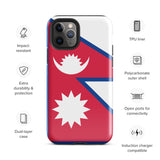 Nepal Nepalese Flag iPhone Case 15 14 13 12 11 Pro Max Plus Mini Gift Travel Souvenir
