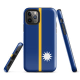 Funda para iPhone 15, 14, 13, 12, 11 Pro Max Plus Mini con la bandera de Nauru, regalo de recuerdo de viaje