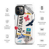 Funda para iPhone 15, 14, 13, 12, 11 Pro Max Plus Mini, regalo de recuerdo de viaje, bandera de Kazajstán de Astana