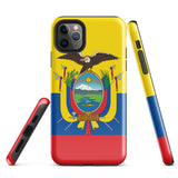 Ecuador Ecuadorianische Flagge iPhone 15 14 13 12 11 Pro Max Plus Mini Handyhülle iPhone Robuste Schutzhülle