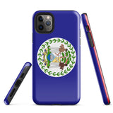 Belice Funda para iPhone con la bandera de Belice 15, 14, 13, 12, 11 Pro Max Plus Mini Ideas de regalo Mapa del país Horizonte Regalo para ella Ideas para él Recuerdo de viaje