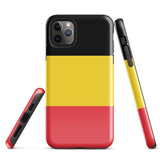 Funda para iPhone 15, 14, 13, 12 y 11 Pro Max Plus Mini con bandera belga Ideas para regalos Mapa del país Horizonte Regalo para ella Ideas para él Recuerdo de viaje