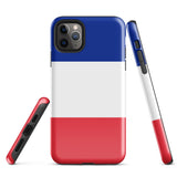 Funda para iPhone 15, 14, 13, 12 y 11 Pro Max Plus Mini con bandera francesa Ideas para regalos Mapa del país Horizonte Regalo para ella Ideas para él Recuerdo de viaje