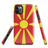 North Macedonia Macedonian Flag iPhone Case 15 14 13 12 11 Pro Max Plus Mini Gift Ideas Country Map Skyline Gift  Travel  Souvenir