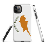 Funda para iPhone con la bandera de Chipre 15, 14, 13, 12 y 11 Pro Max Plus Mini Ideas para regalos Mapa del país Horizonte Regalo para ella Ideas para él Recuerdo de viaje