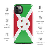 Funda para iPhone 15, 14, 13, 12, 11 Pro Max Plus Mini con bandera de Burundi, regalo de recuerdo de viaje