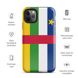Funda para iPhone 15, 14, 13, 12, 11 Pro Max Plus Mini con bandera de la República Centroafricana, regalo de recuerdo de viaje