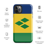 St. Vincent und die Grenadinen Flagge iPhone Hülle 15 14 13 12 11 Pro Max Plus Mini Geschenk Reise Souvenir