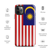 Funda para iPhone 15, 14, 13, 12, 11 Pro Max Plus Mini con bandera de Malasia, regalo de recuerdo de viaje