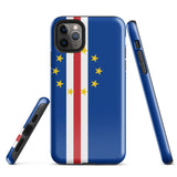 Cabo Verde Verdean Flagge iPhone Fall 15 14 13 12 11 Pro Max Plus Mini Geschenk Reise Souvenir