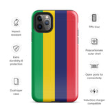 Funda para iPhone 15, 14, 13, 12, 11 Pro Max Plus Mini con bandera de Mauricio, regalo de recuerdo de viaje