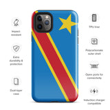 Funda para iPhone 15, 14, 13, 12, 11 Pro Max Plus Mini con la bandera de Kinshasa de la República Democrática del Congo, regalo de recuerdo de viaje