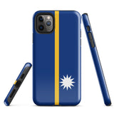 Funda para iPhone 15, 14, 13, 12, 11 Pro Max Plus Mini con la bandera de Nauru, regalo de recuerdo de viaje