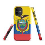 Ecuador Ecuadorianische Flagge iPhone 15 14 13 12 11 Pro Max Plus Mini Handyhülle iPhone Robuste Schutzhülle