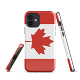 Funda para iPhone 15, 14, 13, 12 y 11 Pro Max Plus Mini con bandera canadiense Ideas para regalos Mapa del país Horizonte Regalo para ella Ideas para él Recuerdo de viaje