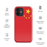 Funda para iPhone 15, 14, 13, 12 y 11 Pro Max Plus Mini con bandera china Ideas de regalo Mapa del país Horizonte Regalo para ella Ideas para él Recuerdo de viaje