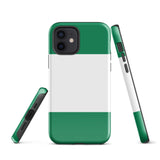 Funda para iPhone 15, 14, 13, 12 y 11 Pro Max Plus Mini con bandera de Nigeria Ideas para regalos Mapa del país Horizonte Regalo para ella Ideas para él Recuerdo de viaje