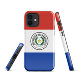 Funda para iPhone 15, 14, 13, 12 y 11 Pro Max Plus Mini con bandera de Paraguay Ideas para regalos Mapa del país Horizonte Regalo para ella Ideas para él Recuerdo de viaje