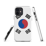 Funda para iPhone 15, 14, 13, 12 y 11 Pro Max Plus Mini con bandera de Corea del Sur Ideas para regalos Mapa del país Horizonte Regalo para ella Ideas para él Recuerdo de viaje