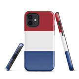 Funda para iPhone 15, 14, 13, 12, 11 Pro Max Plus Mini, carcasa protectora rígida resistente y brillante de goma con bandera holandesa, idea de regalo