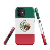Mexico Mexican Flag iPhone Case 15 14 13 12 11 Pro Max Plus Mini Tough Fitted Hard Protective Shell Glossy Rubber Phone Case Gift Idea