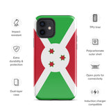 Funda para iPhone 15, 14, 13, 12, 11 Pro Max Plus Mini con bandera de Burundi, regalo de recuerdo de viaje