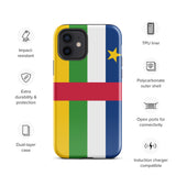 Funda para iPhone 15, 14, 13, 12, 11 Pro Max Plus Mini con bandera de la República Centroafricana, regalo de recuerdo de viaje